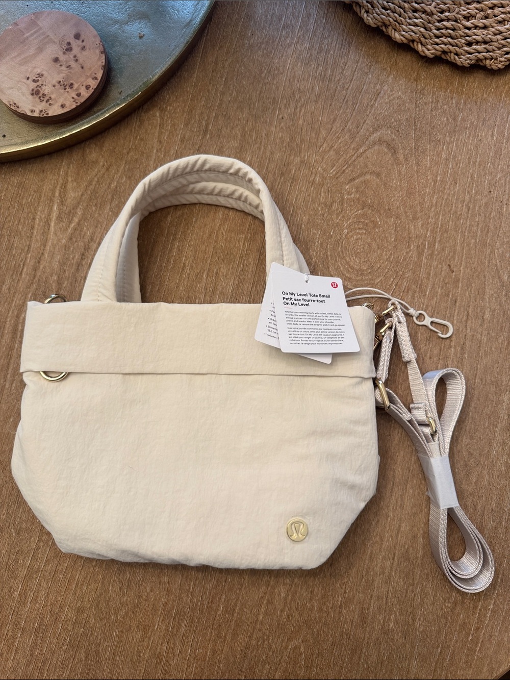 lululemon athletica Cream Small Tote with Detachable Strap